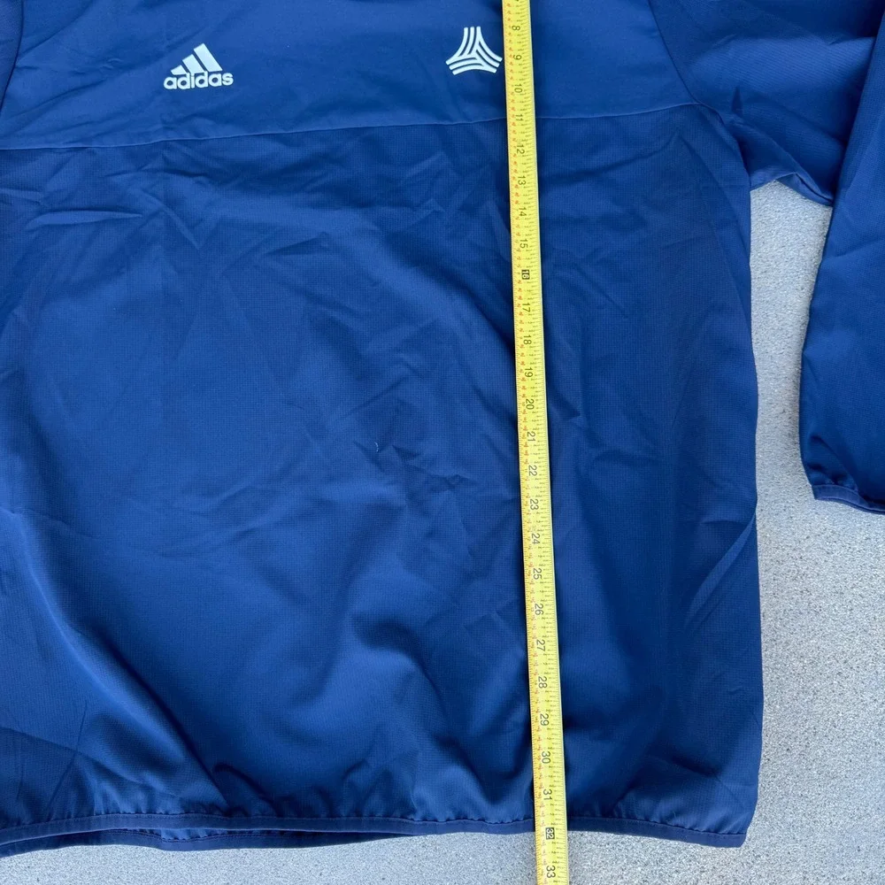 Adidas ClimaStorm Men Size 2XL Navy Blue Pullover Long Sleeve Athletic Jacket‎